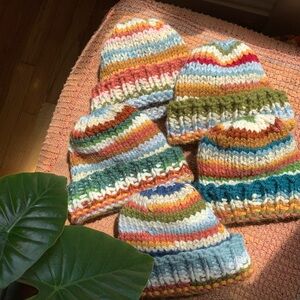 LobosMade Hand Knit Chunky Beanies - Read Description 💛